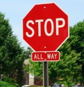 four-way stop sign